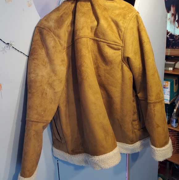 Old Navy Xxl Tall Tan Sherpa Lined Jacket - Picture 14 of 16